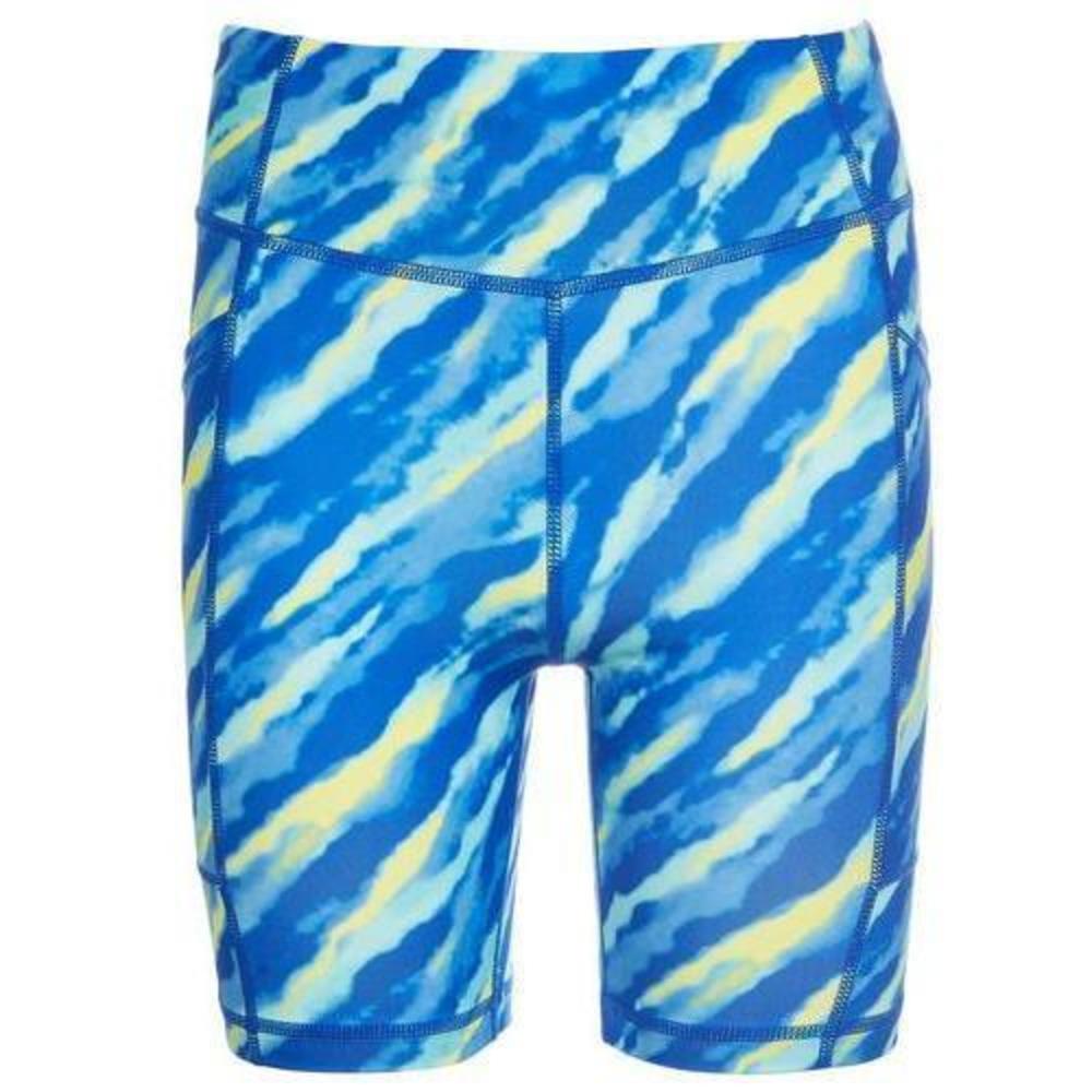 ID Ideology Big Girls Tie-Dyed Print Biker Short, Created for Macy's - Deep